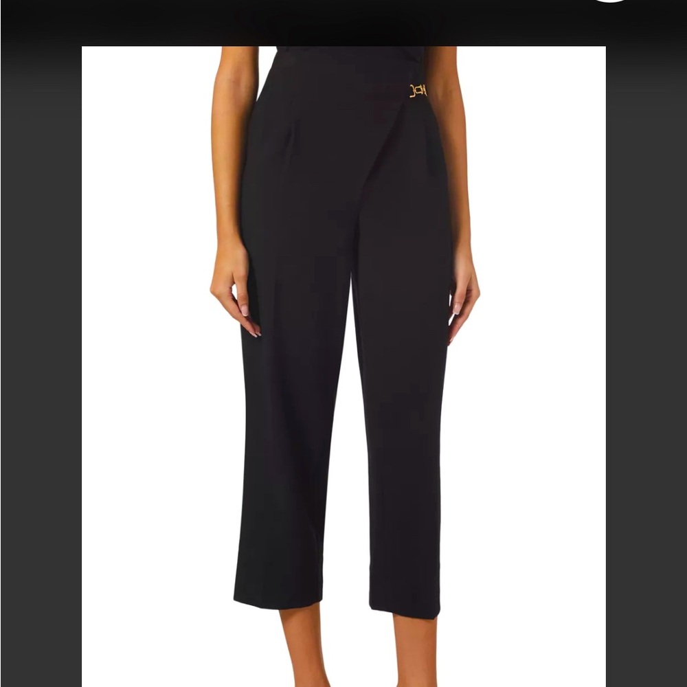 Anthropology Exquise Chain Detail Pants Size XL Black